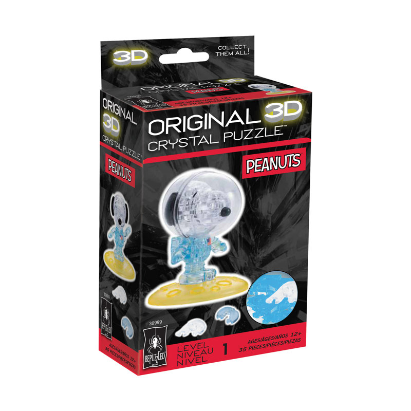 Casse-tête 3D en cristal Peanuts, astronaute Snoopy