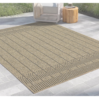 Tapis intérieur / extérieur noir Earth