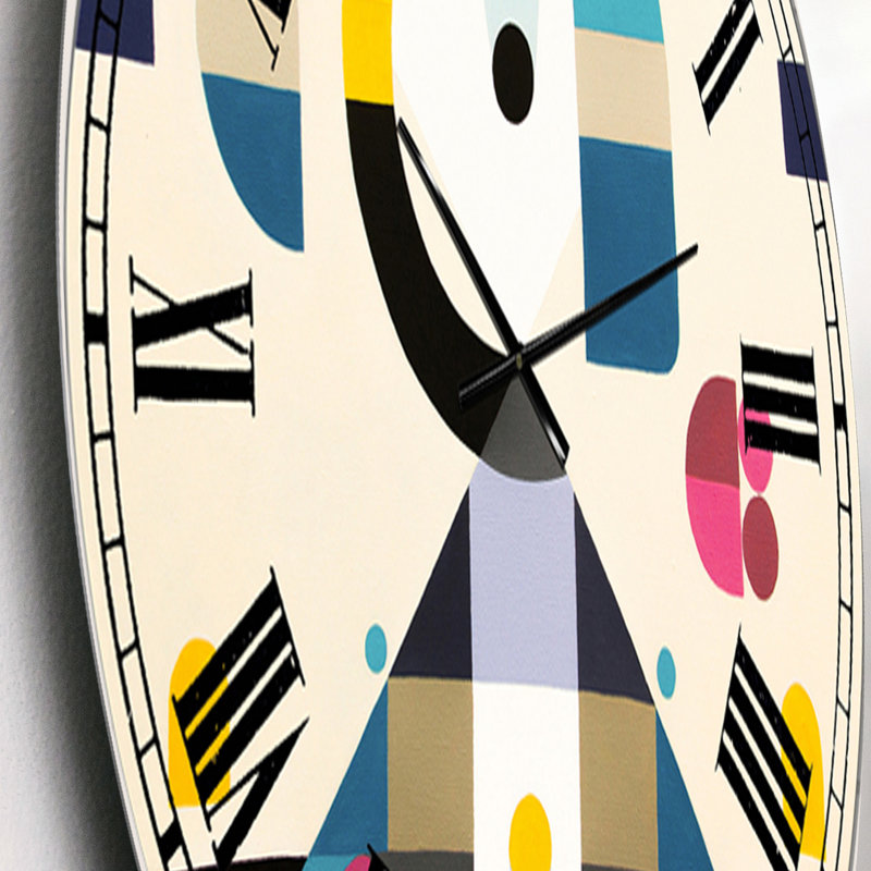 Grande horloge murale Mid-Century, Petit