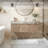 Luxury 48" Bathroom Vanity & Sinks Modern Family Suspended Bathroom Cabinet Mid-Century Sintered Stone Bathroom Cabinet
