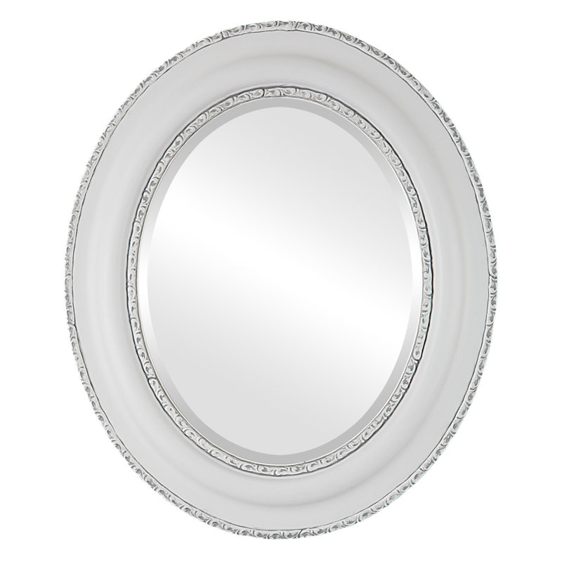 Miroir d'appoint Schillinger, H 29 po x l 25 po, Lin blanc