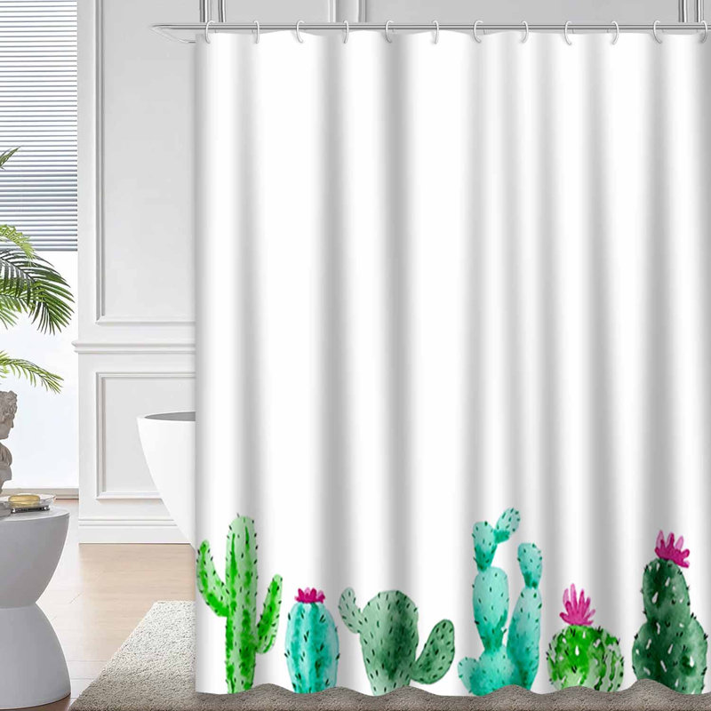 Aquarelle, cactus, plante grasse, botanique, naturel, voeux avec 12 crochets, L 72 po x l 84 po