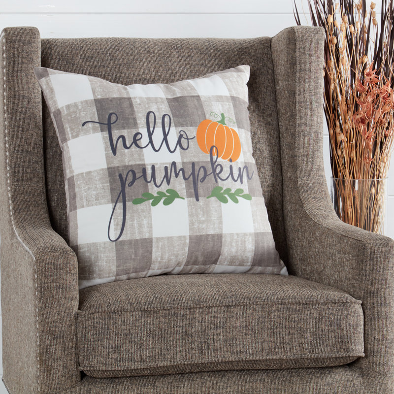 Hello Pumpkin Polyester Throw Pillow