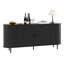 Buffet avec grand tiroir, buffet avec porte coulissante Tambour et tablette réglable-591230544-603300520