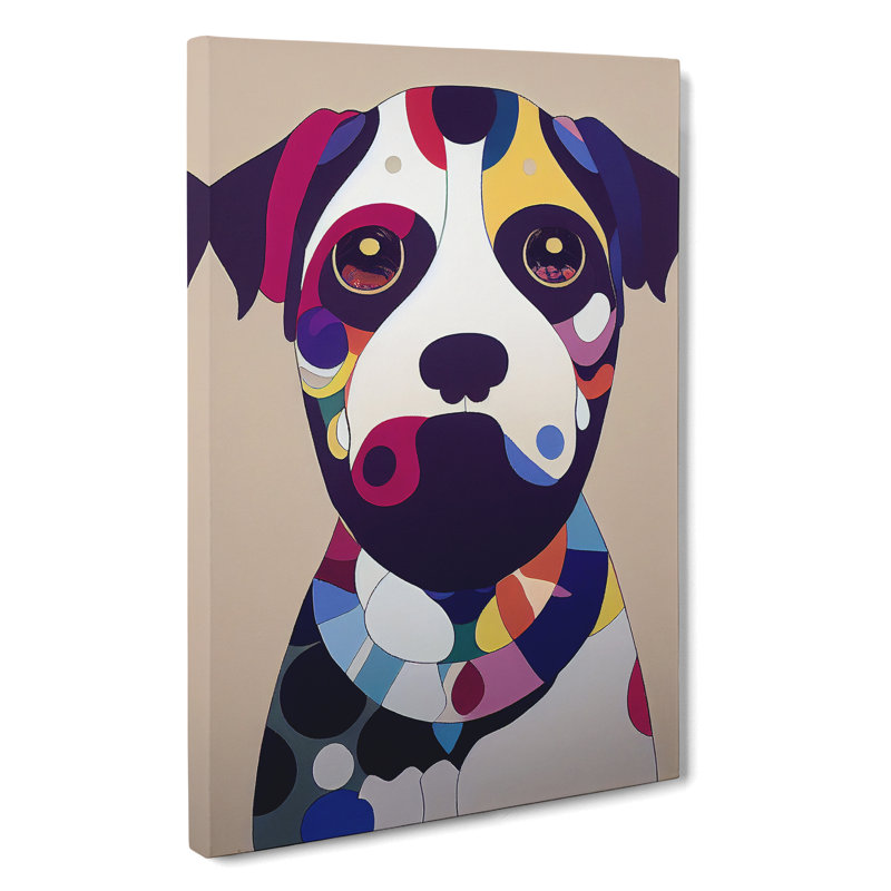 Artistic Dog Abstract - Wrapped Canvas, 60cm H x 40cm W x 3cm D