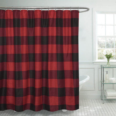 Rideau de douche en tissu 72 "x 72" Riey Buffalo Check