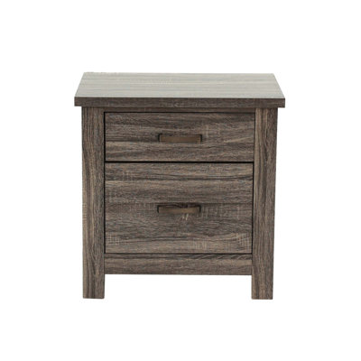 Wooden 2 Drawers Nightstand