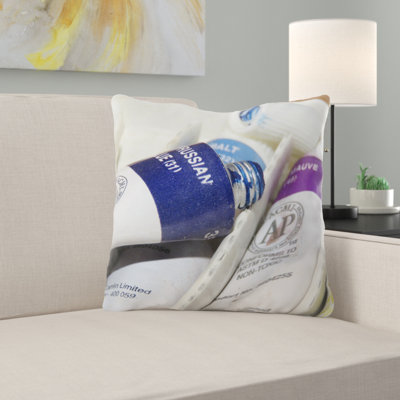 Floral Reversible Throw Pillow