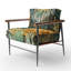 Fauteuil d'appoint rembourré Orange Green Trees-12087375