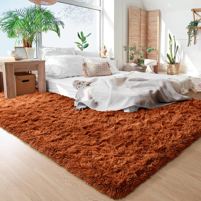 Miltrud Solid Colour Shag Area Rug