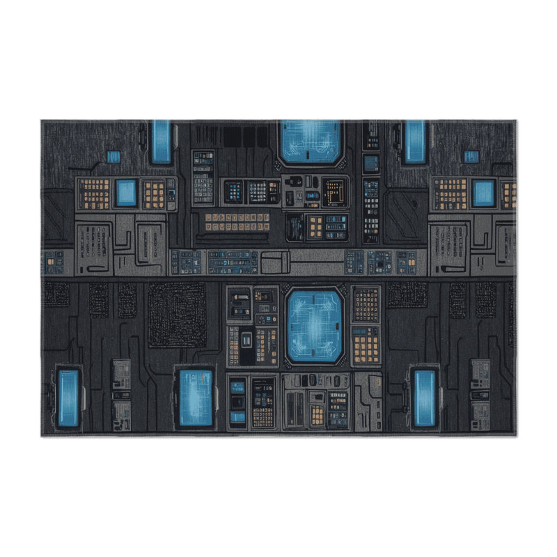 Tapis intérieur et extérieur noir Transport, Rectangulaire 8 pi x 10 pi