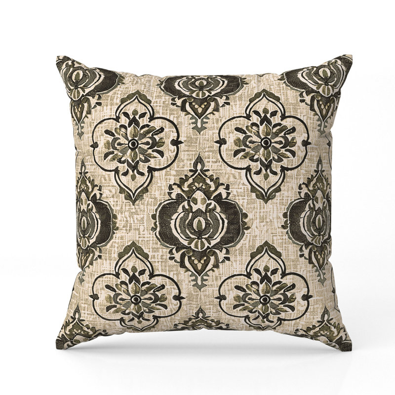 Coussin Jade, H 20 po x l 20 po, Vert / Beige
