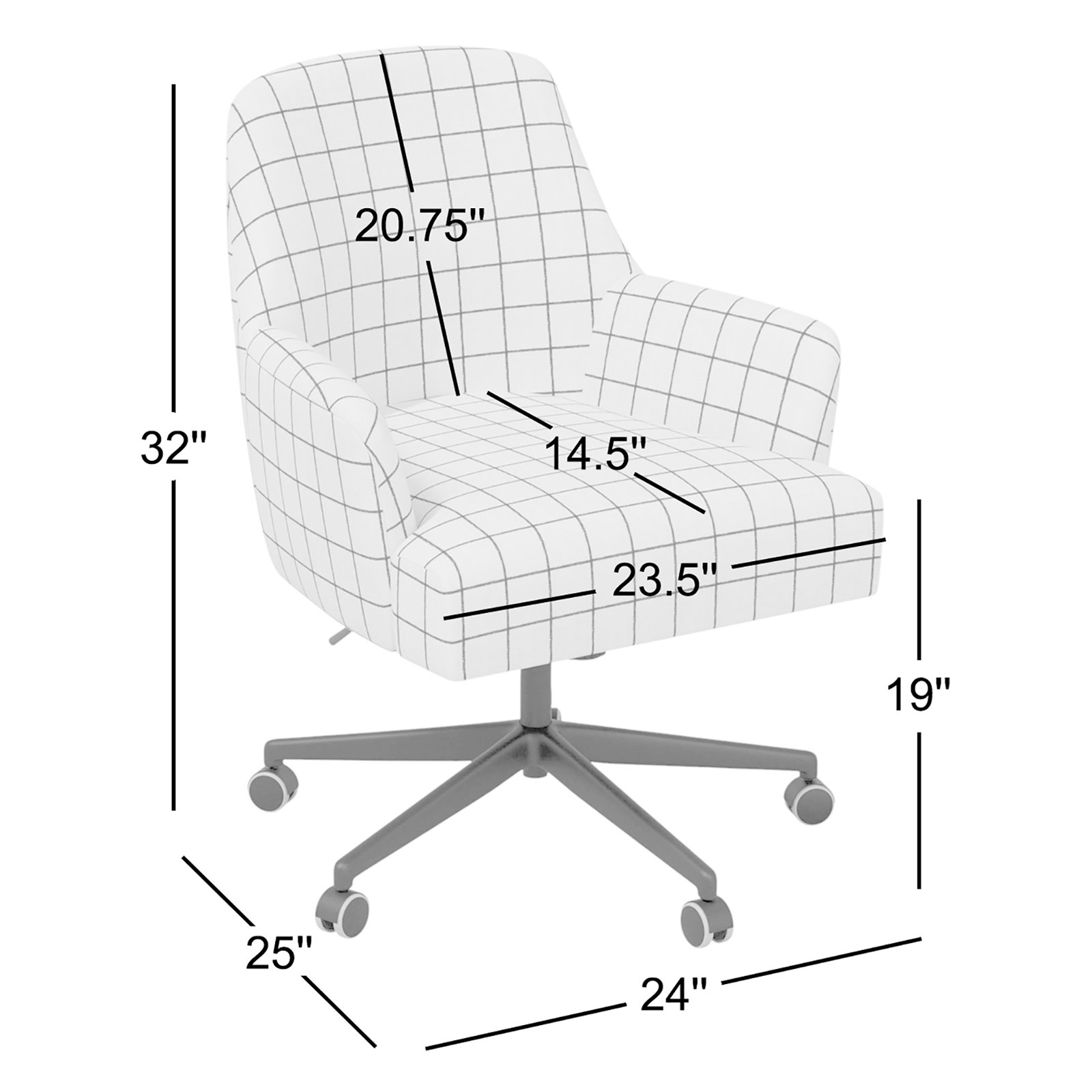 Aatos Swivel Office Chair, Cafe Rainstorm