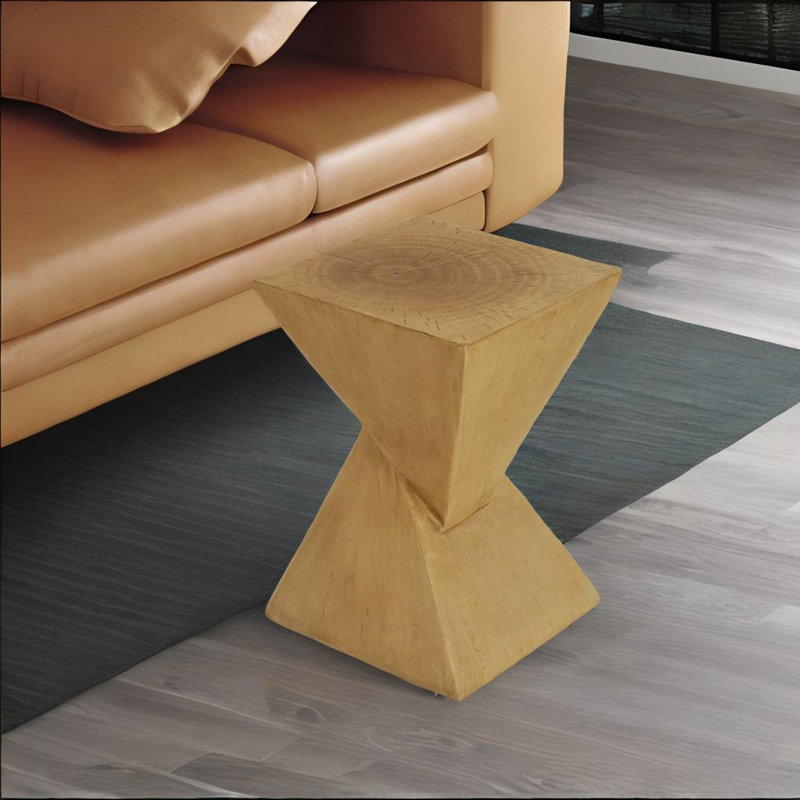 Table d'appoint géométrique, Bois naturel