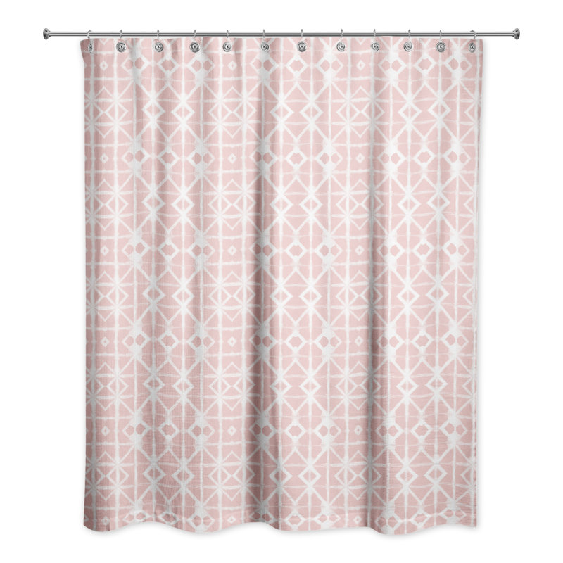 Rideau de douche simple Alondria, Rose