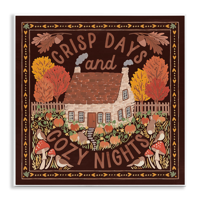 «Crisp Days Fall», art mural sur plaque par Laura Marshall