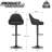 Adjustable Height Bar Stools, Modern Faux Leather 360° Swivel Chairs With Backrest For Kitchen Or Dining-1460101784