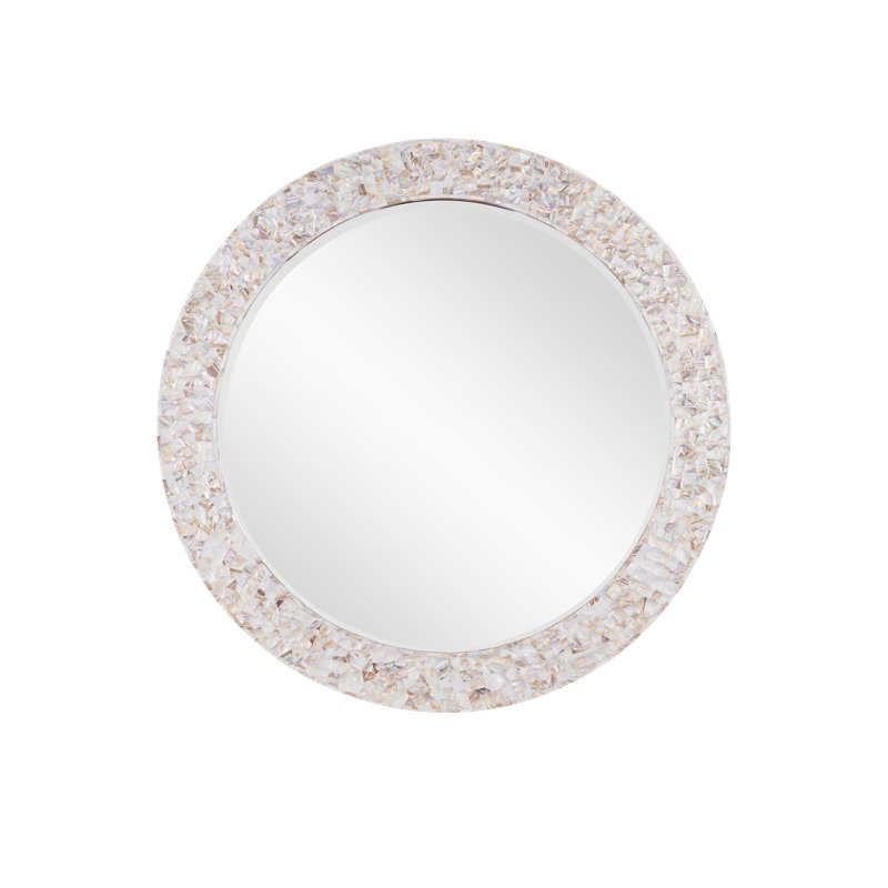 Uma Mother Of Pearl Round Mirror