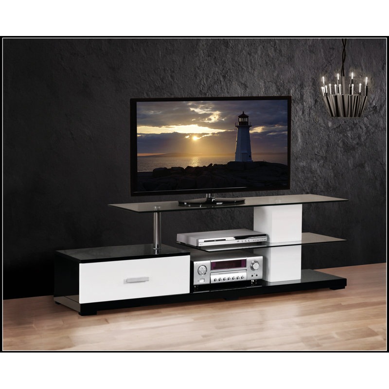 Ivana & Finish Multi-Functional Rectangular TV Stand with Stable Support and Open Storage Shelves