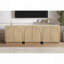 Buffet de buffet, armoire de rangement en bois de salon avec portes arquées, armoire de rangement en chêne pour la cuisine ou le salon