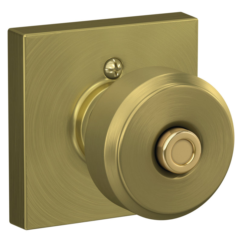 Bouton de porte avec rosette Bowery, Laiton
