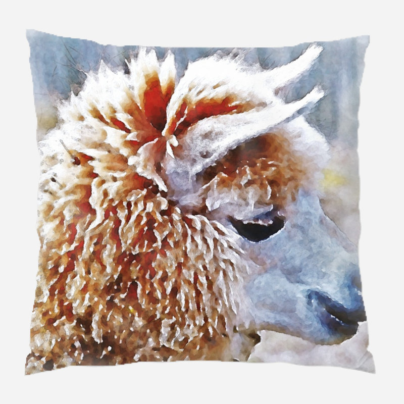 Housse et insert de coussin carré en alpaga Bilyeu, Microsuède, Intérieur