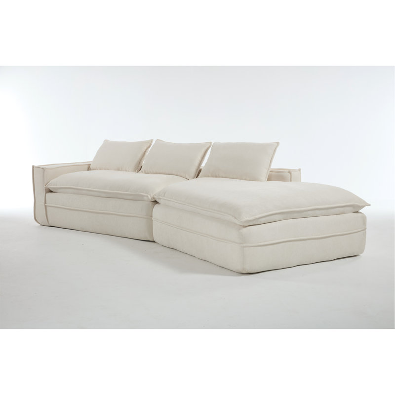 Canapé modulaire Modern, Blanc Coduroy