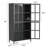  Metal Storage Cabinet With Tempered Glass Doors, Accent Cabinet With Adjustable Shelves