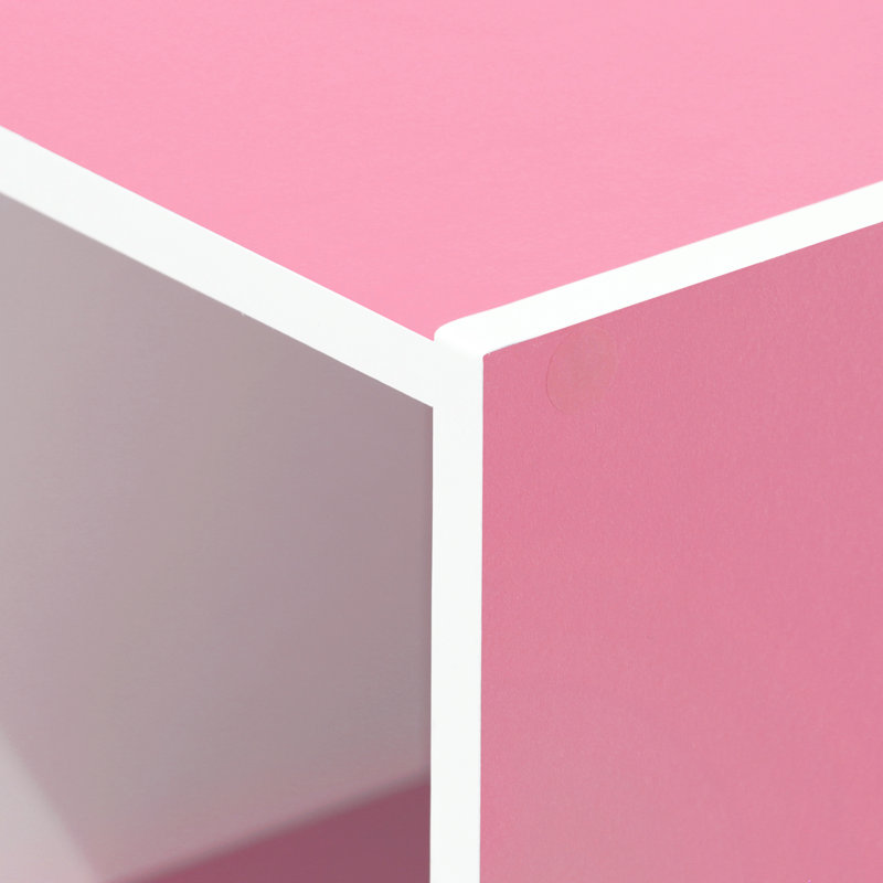 Placentia Standard Bookcase, White/Pink