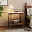 Table d'appoint rétro avec tablette de rangement en ardoise rétro brun rougeâtre, parfaite pour les petits espaces et les décors modernes