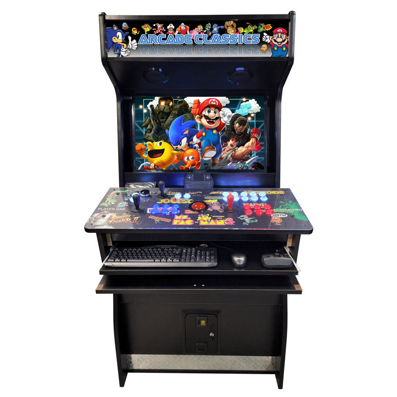 N2fun Mame/Hyperspin 4 Player Plug-in Full Size Arcade Machine with 31000 Games Included