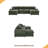 Corduroy Upholstered Symmetrical Modular Sectional-295522212