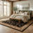 Rug Branch Yasmin 7' x 9' (6'6" x 9'4") Cream/Black Persian Medallion Indoor Area Rug, Traditional, Low Pile, Stain-Resistant Carpet - Living Room, Bedroom, Dining Room, and Kitchen-1416246317