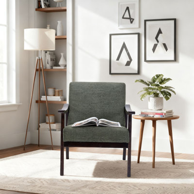 Chaise de réception moderne rembourrée en bois massif avec coussin moelleux pour les salons, les chambres et les espaces de réception
