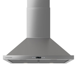 Hotte à fixation murale numérique convertible de 30 po à 462 pi³/min CAVALIERE avec filtre au charbon en acier inoxydable