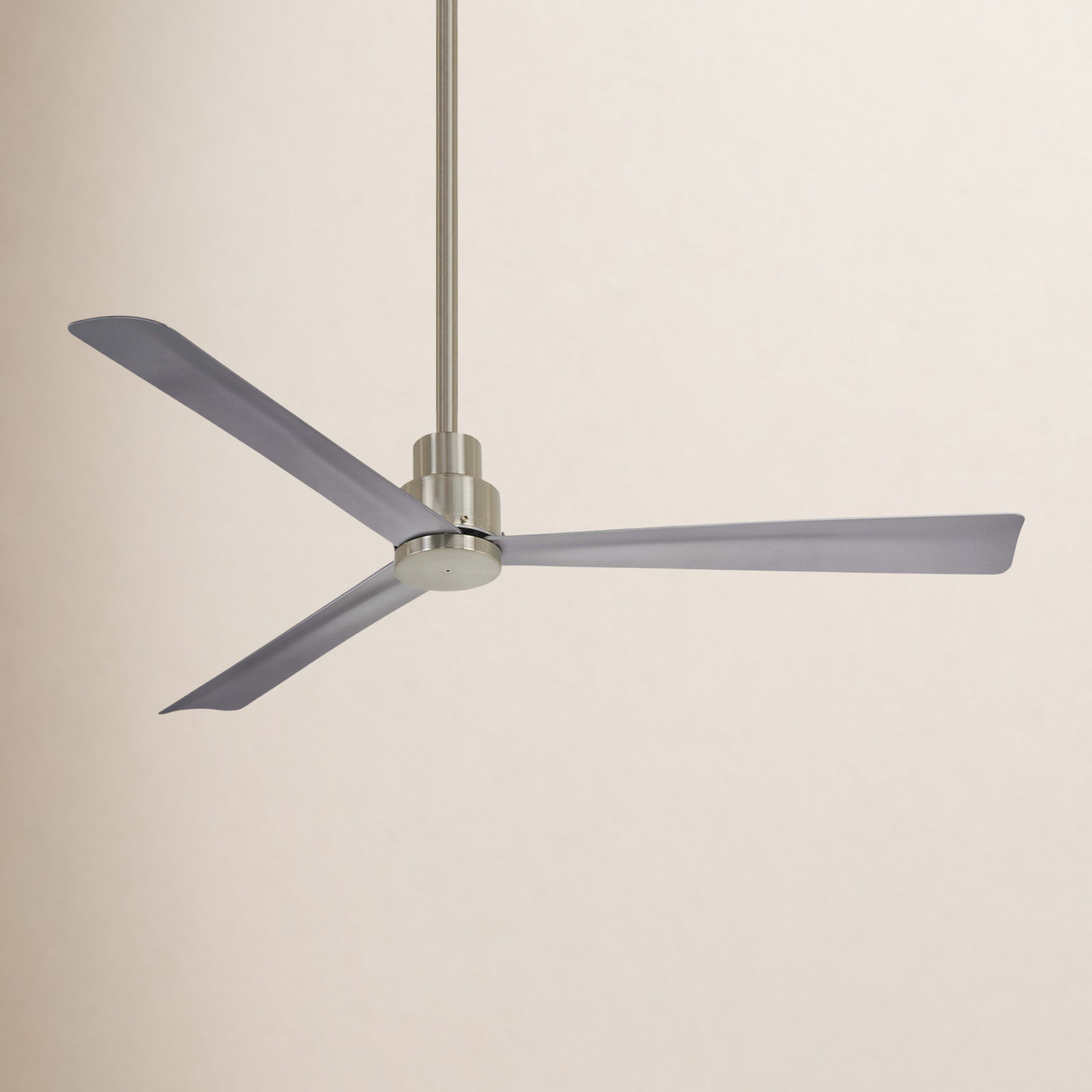 Simple 52" Outdoor Ceiling Fan, Brushed Nickel