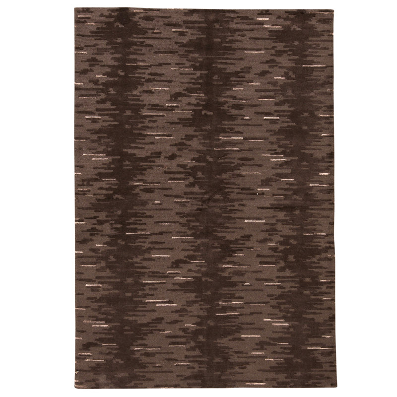 Tapis brun noué à la main de haute qualité