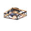 Ventilateur de plafond avec luminaire encastré avec pales PC de 22,6 pouces classique or chambre salon cuisine