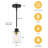 1 - Light Black and Gold Single Pendant Light