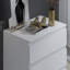 Warren 3 Drawer Chest Of Drawers: 60cm Wide. Matt Finish. Scratch Resistant. Modern No Handle Design.-900915375