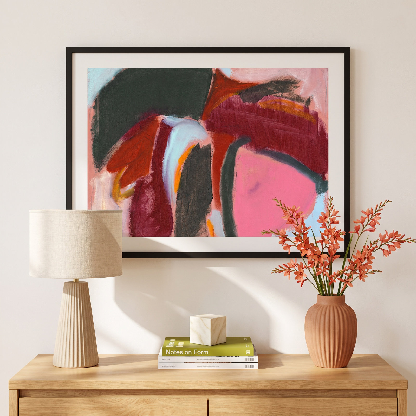 Ocean Painting by Jill Elliott, Dark Brown, 36" H x 48" W x 2.5" D