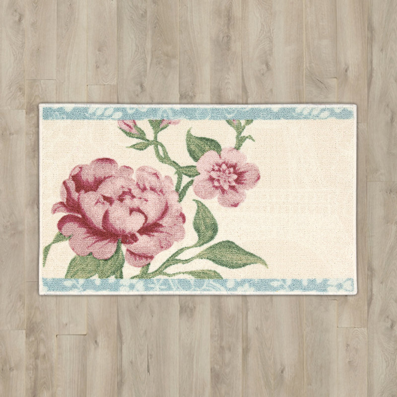 Tapis beige / rose Otani, Rectangle de 1 pi 8 po x 2 pi 8 po