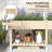 Raised Garden Bed, Elevated Wood Planter Box w/ Foldable Side Table and Bottom Shelf, Raised Planter w/ Bed Liners, Drainage Holes, 81.5 x 23 x 30.5 in, Natural-179067831