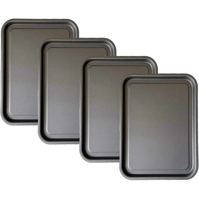 Ebern Designs Delauren Non-Stick Carbon Steel 4 Piece Baking Tray Set