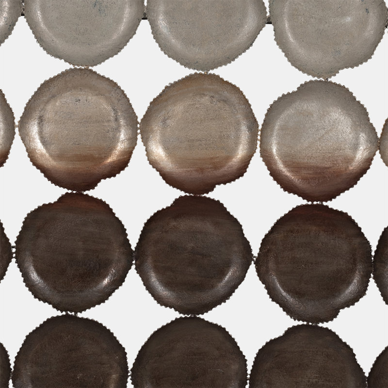 70" x 56" Metallic Ombre Iron Wall Art in Bronze and Black