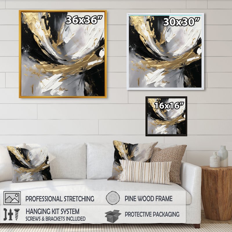 «Mystery Awakening V», reproduction sur toile, H 36 po x l 36 po x P 1,5 po, Toile avec cadre flottant noir