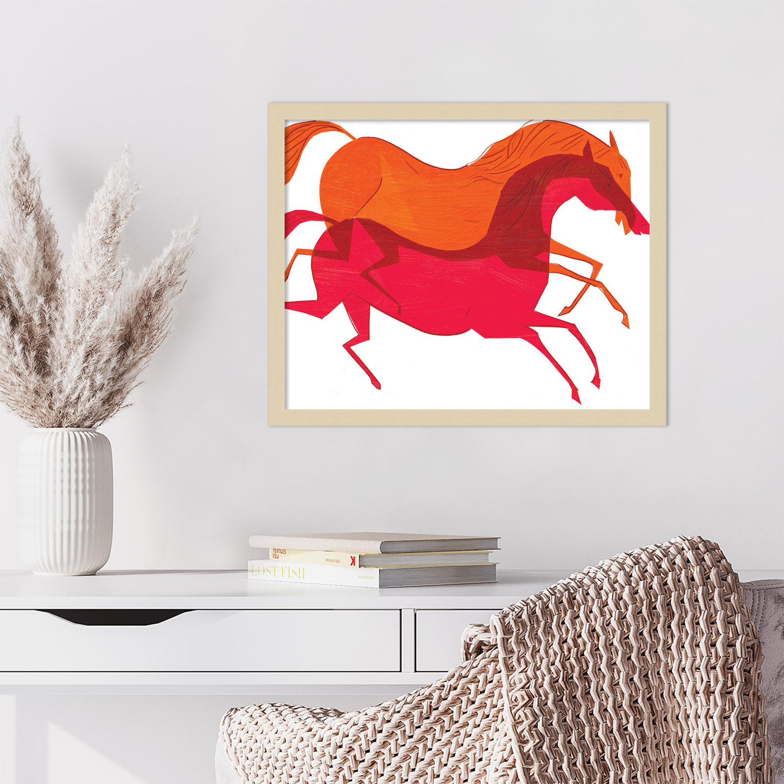Horses Print by Richard A. Allen, Brown, 17" H x 21" W