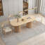 Ensemble de table à manger moderne et simple en bois massif.-107242680