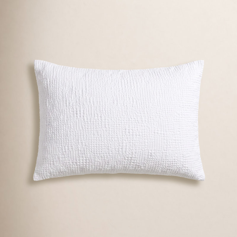 Reyes Pillow Sham, Alpine White, Standard/Twin