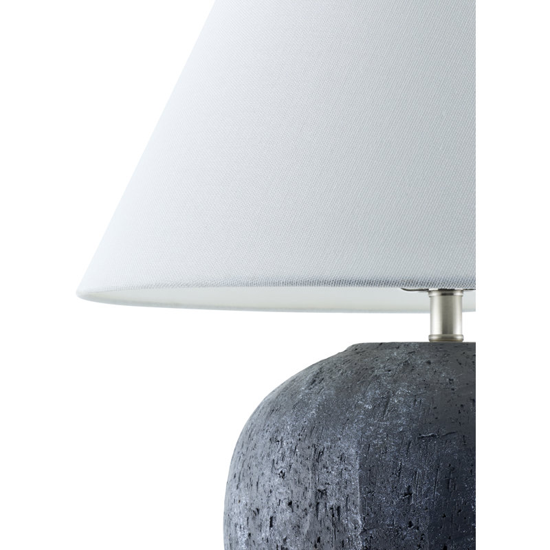 Lampe de table en céramique avec abat-jour en lin H 22 po Gennavive
